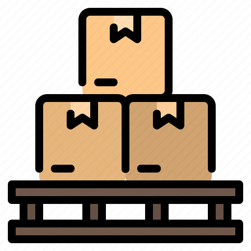 Box, boxes, cardboard, package, pallet, stocks, warehouse icon - Download on Iconfinder