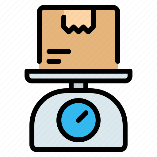 Box, delivery, logistic, package, scale, shipping, weight icon - Download on Iconfinder