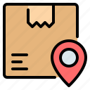 box, delivery, location, package, pin, placeholder, tracking