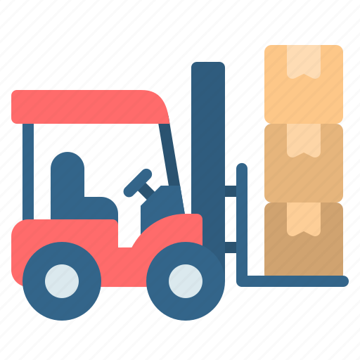 Box, forklift, industrial, lift, package, truck, warehouse icon - Download on Iconfinder