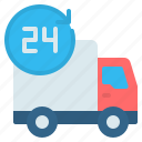 24 hours, cargo, deliver, delivery, shipping, time, truck