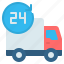 24 hours, cargo, deliver, delivery, shipping, time, truck 