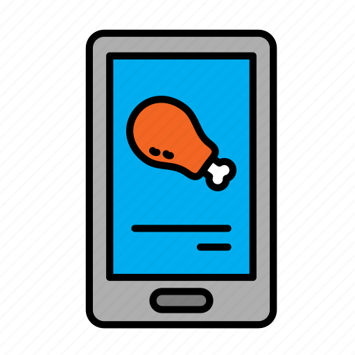 Chicken, delivery, food, menu, mobile, smart order icon - Download on Iconfinder