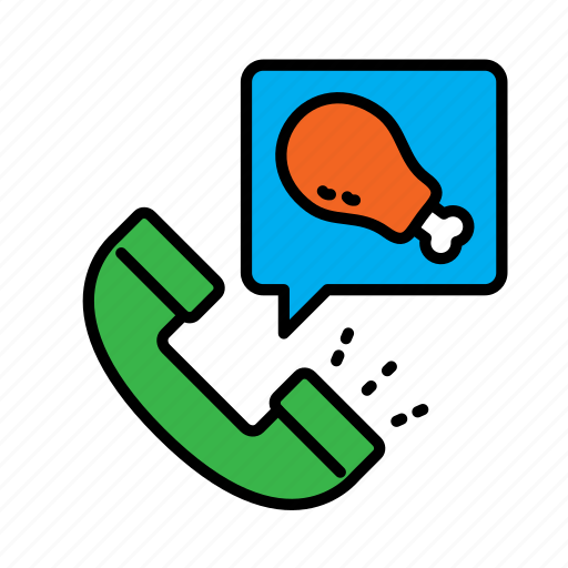 Call, call center, chicken, delivery, fast food, food icon - Download on Iconfinder