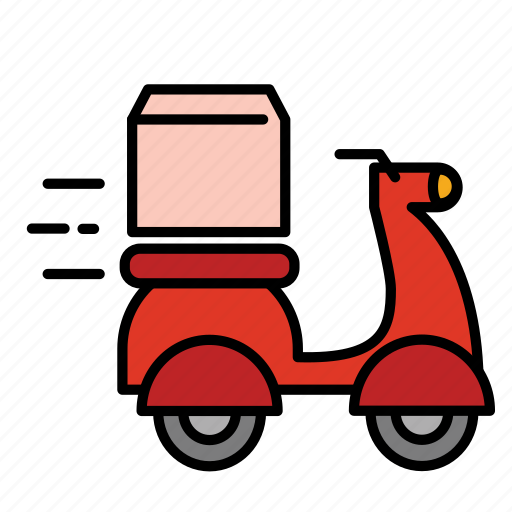 Box, delivery, food, motocycle, packing, shipping, shopping icon - Download on Iconfinder