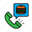 call, call center, delivery, food, hamburger, order, service 