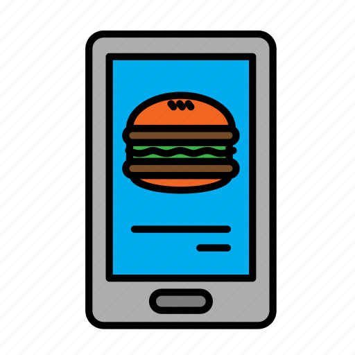 Delivery, food, hamburger, menu, mobile, smart order icon - Download on Iconfinder