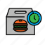 24hr, delivery, fast food, food, hamburger, packing 