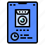 application, laundry, machine, smartphone, washing 