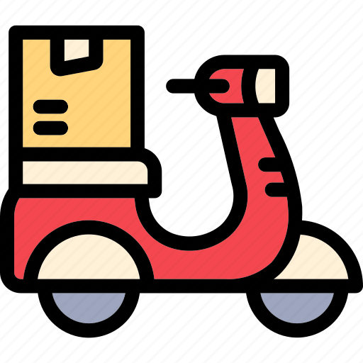 Delivery, bike, scooter, shipping, courier icon - Download on Iconfinder