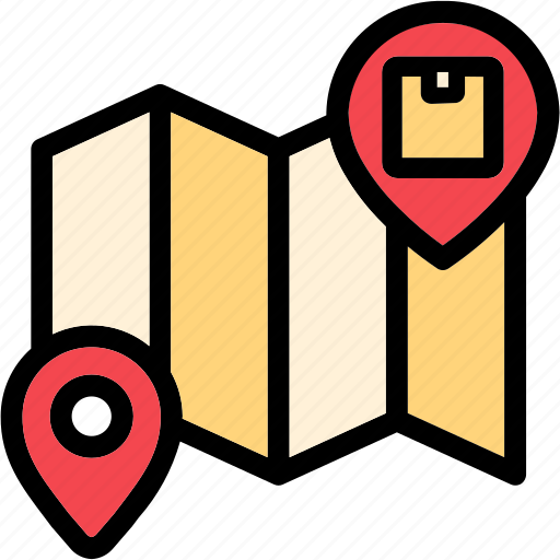 Delivery, map, location, logistic, destination icon - Download on Iconfinder