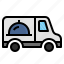 delivery, food, online, restaurant, service, van 