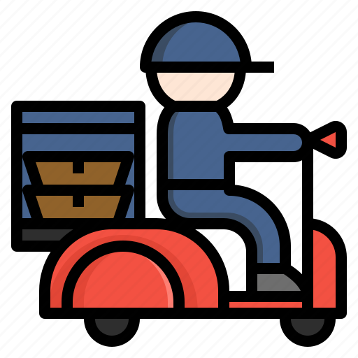 Delivery, drive, food, scooter, service icon - Download on Iconfinder