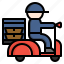 delivery, drive, food, scooter, service 