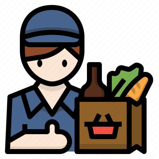 Avatar, delivery, grocery, man, market, online, service icon - Download on Iconfinder