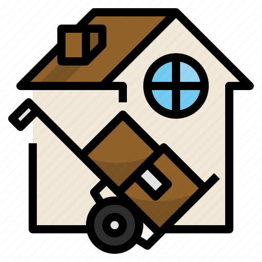 Courier, delivery, home, house, relocation, service icon - Download on Iconfinder