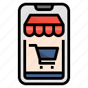 mobile, online, order, shopping, smartphone, store, supermarket