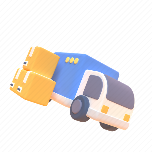 Delivery, car, dinamic 3D illustration - Download on Iconfinder