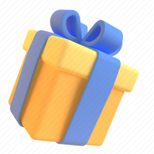 Gift, box, dinamic 3D illustration - Download on Iconfinder