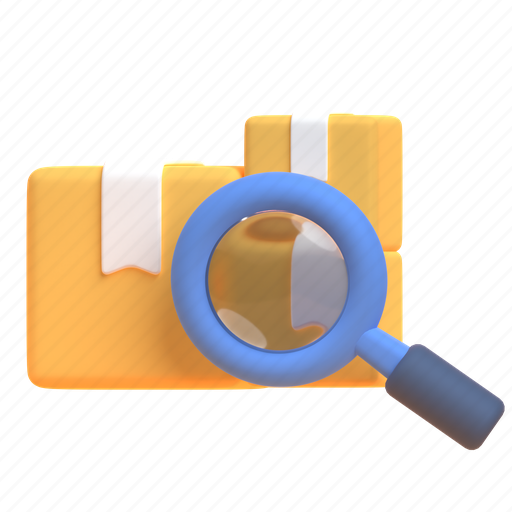 Search, package 3D illustration - Download on Iconfinder