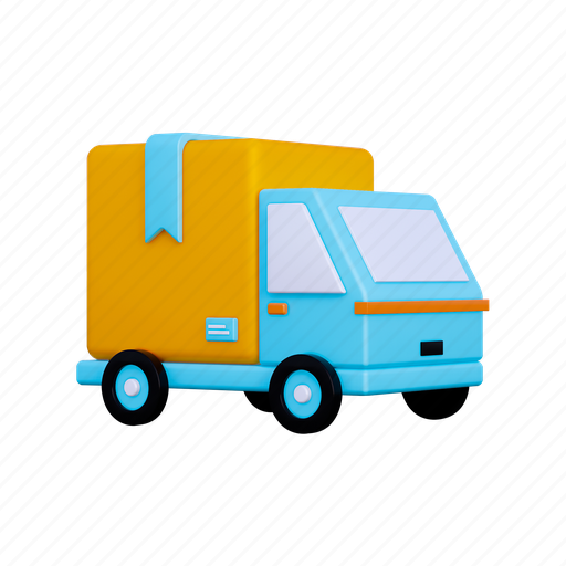 .png, delivery-truck, delivery vehicle, shipping truck, logistics, package, box 3D illustration - Download on Iconfinder