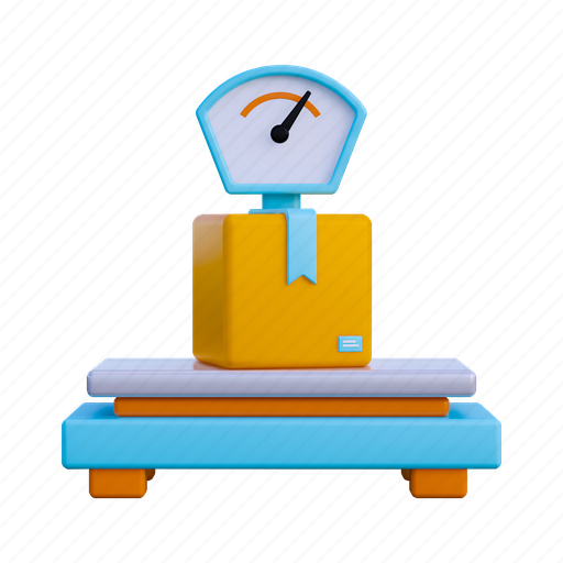 .png, logistic scale, weight scale, parcel weight, package weight, cargo weight, box weight 3D illustration - Download on Iconfinder