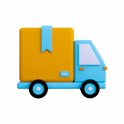 .png, delivery vehicle, delivery-truck, shipping truck, logistics, package, box 3D illustration - Download on Iconfinder