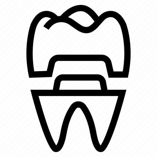 Dental, crown, stomatology, tooth, artificial icon - Download on Iconfinder