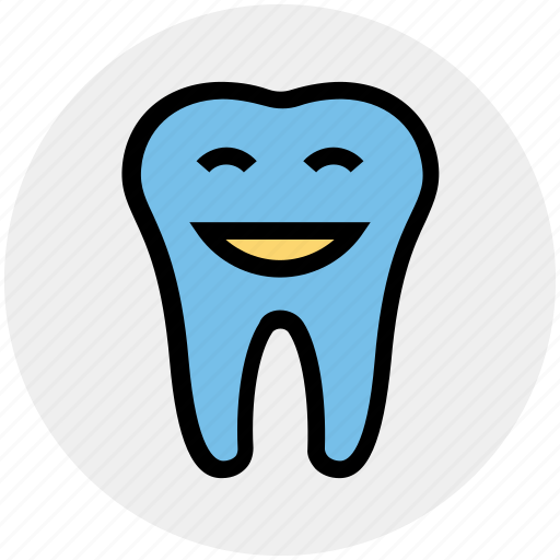 Cartoon, dental, dentist, happy, healthcare, smiley, tooth icon - Download on Iconfinder