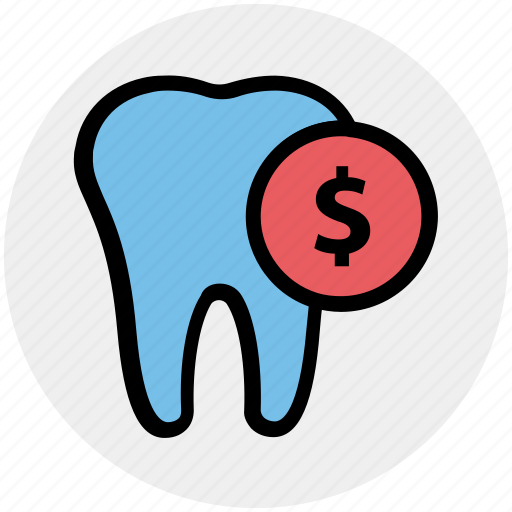 Coin, dental, dentist, dollar, money, stomatology, tooth icon - Download on Iconfinder