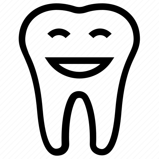 Cartoon, dental, dentist, happy, healthcare, smiley, tooth icon - Download on Iconfinder