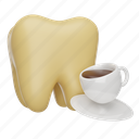 yellow, tooth, coffee, plaque, enamel