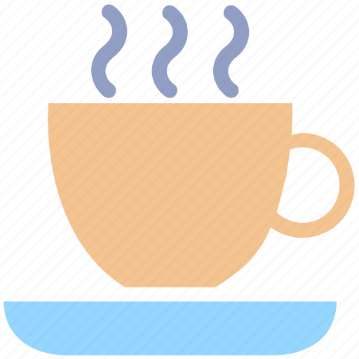 Coffee, cup, hot coffee, mug, plate, tea icon - Download on Iconfinder