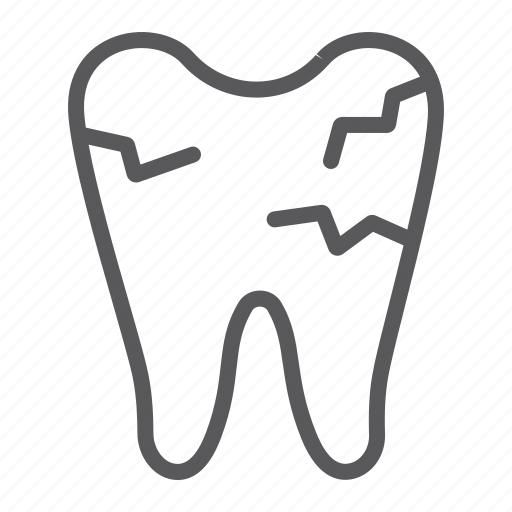 Broken, cracked, damaged, dental, mouth, tooth icon - Download on Iconfinder