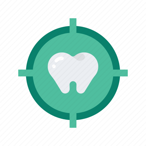 Dental, dentist, healthcare, medical, target, teeth icon - Download on Iconfinder