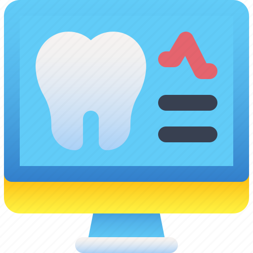Monitoring, tooth, computer, analytics, medical icon - Download on Iconfinder