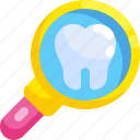 find, loupe, tooth, search