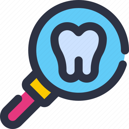 Loupe, find, tooth, view icon - Download on Iconfinder