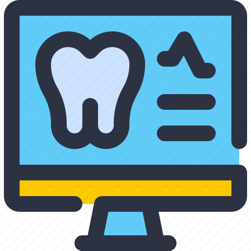 Monitoring, tooth, view, dentist icon - Download on Iconfinder