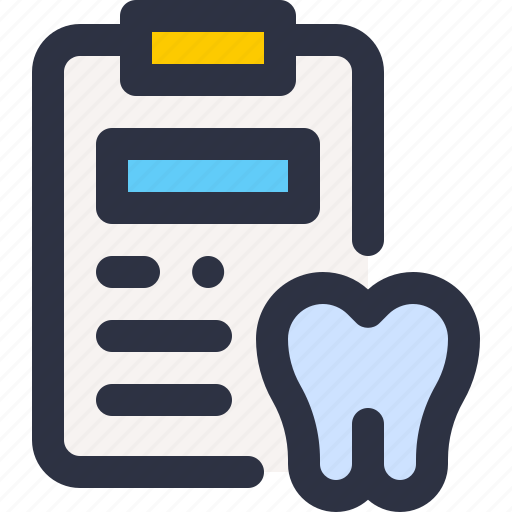 Dental, record, medical record, tooth icon - Download on Iconfinder