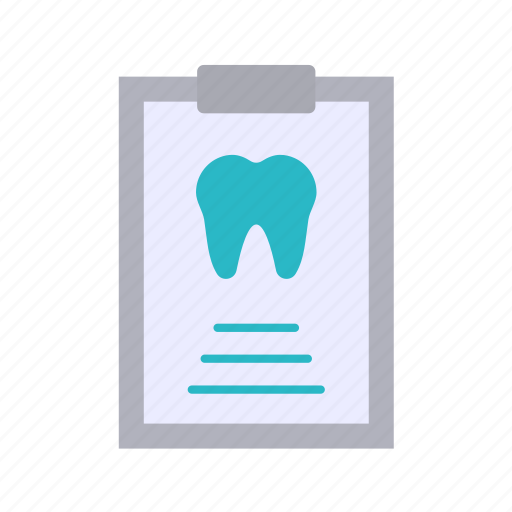 Dental report, chart, clipboard, file, document, hospital, treatment icon - Download on Iconfinder
