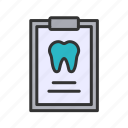dental report, chart, clipboard, file, document, hospital, treatment, dentistry