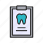 dental report, chart, clipboard, file, document, hospital, treatment, dentistry 
