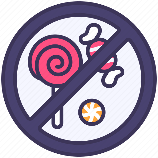 Candy, prohibited, sign, sweet, toffy icon - Download on Iconfinder