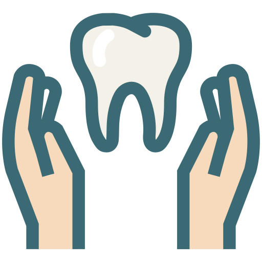 Dental, dental health care, dentist, dentistry, hands, tooth, dental care icon - Free download