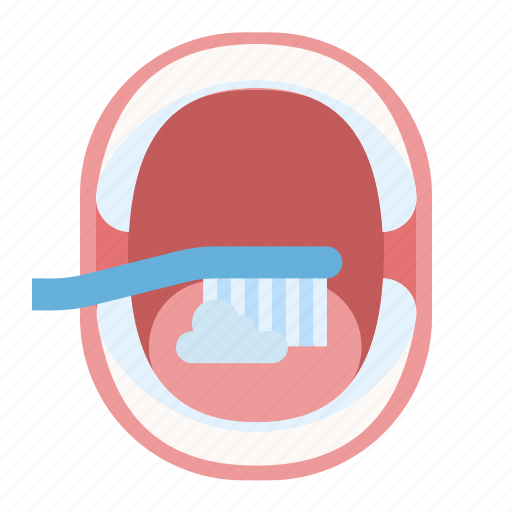 Brush, dental, hygiene, mouth, tongue icon - Download on Iconfinder