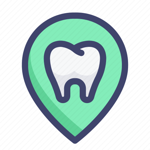 Dental, dentist, location, pin, spot icon - Download on Iconfinder