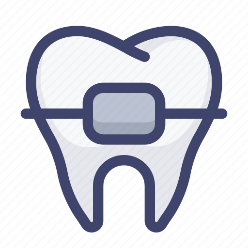 Braces, dental, dentist, orthodontic, tooth icon - Download on Iconfinder