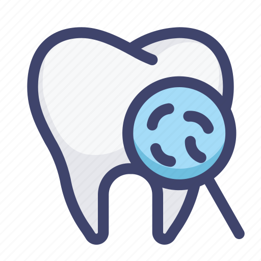 Dental, dentist, microbe, search, tooth icon - Download on Iconfinder