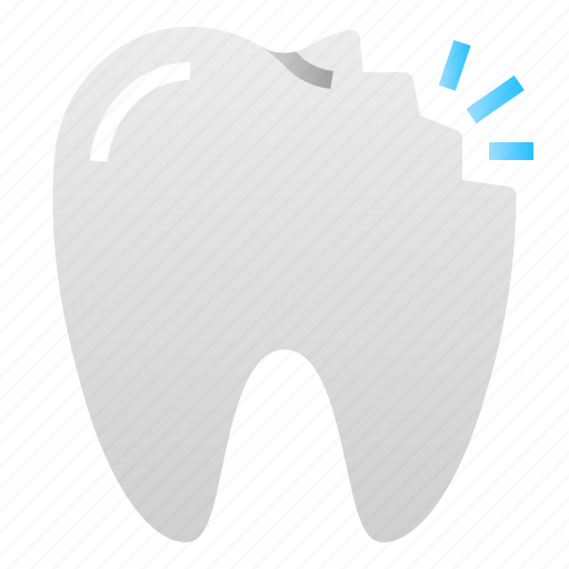 Broken, crack, dental, dentist, hospital, teeth, thoot icon - Download on Iconfinder